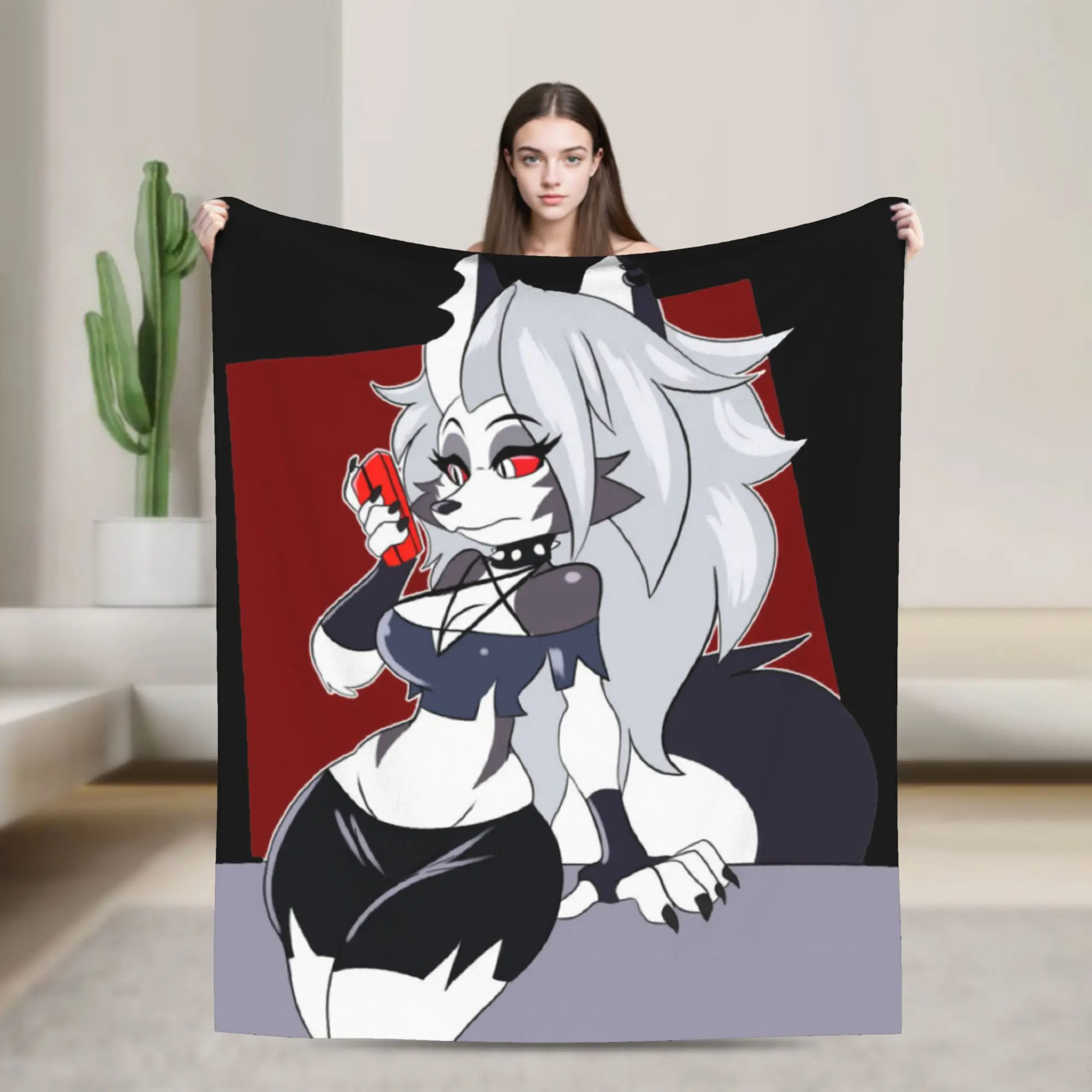 Loona Calling Fleece Throw Blanket Anime Blanket for Bed Bedroom Soft Plush Thin Quilt,