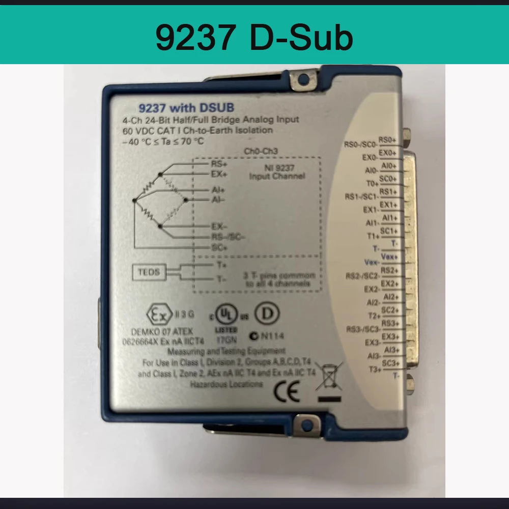 

For NI 9237 D-Sub connection 24-bit synchronous bridge module 780264-01