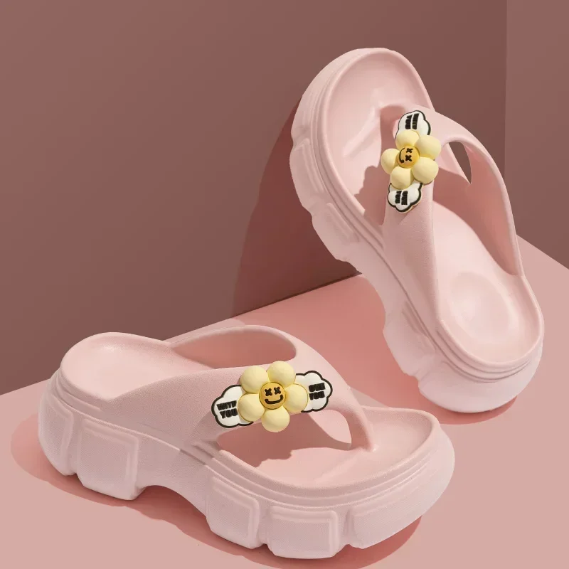 Summer Women Cloud Slippers Indoor Soft Sole Casual Filp Flops Bathroom Non Slip Sandals Outdoor Beach Thick Bottom Slides Shoes
