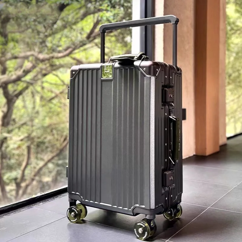 Aluminium frame, brede stuurrolbagage met kleurrijke, stille spinnerwielen en TSA-slot, trolleykoffer met grote capaciteit