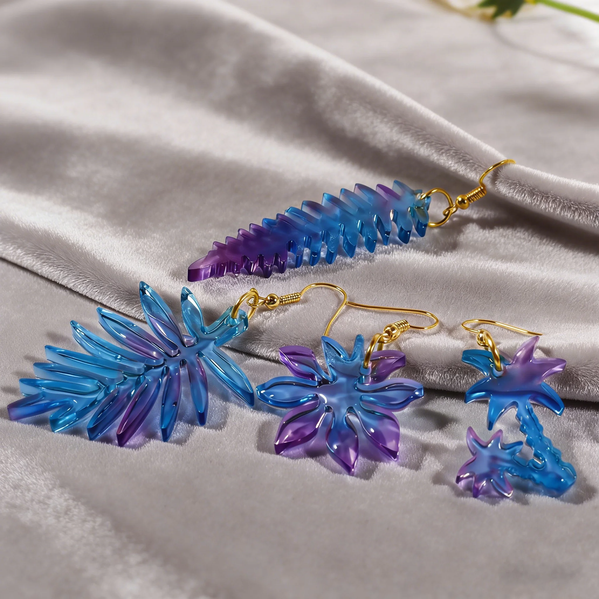 

Flower Pendant Tree Leaf Shape Earring Pendant Silicone Mold Crystal Epoxy Resin Earring Molds Creative Jewelry Necklace Pendans