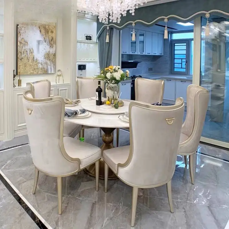 Mesas De Comedor redondas De diseño japonés, Mesas De Comedor pequeñas De mármol blanco para ahorrar espacio, Mesas De Comedor De lujo para cocina, muebles para el hogar