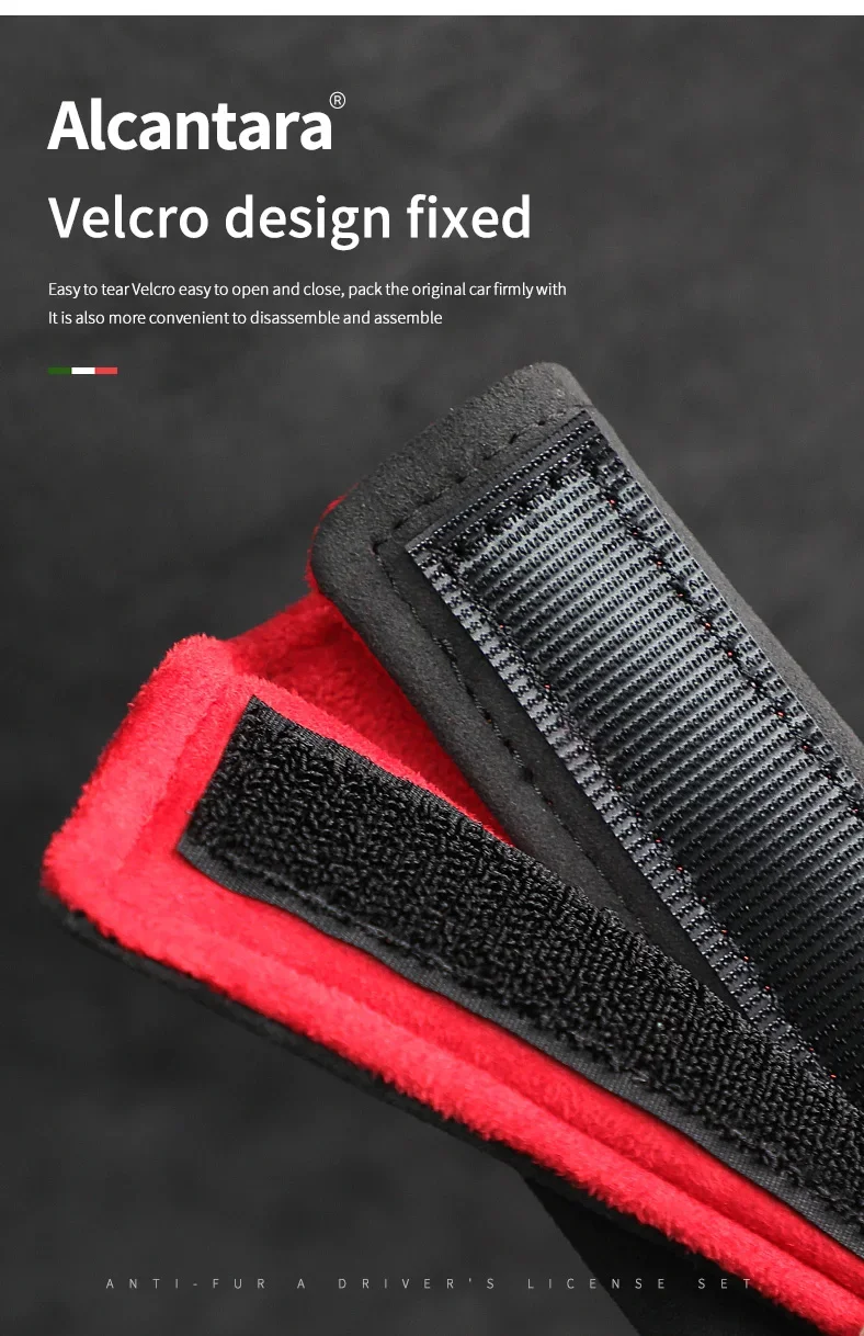 For Porsche Mazda Seat CUPRA Car Soft Seat Belt Cover Universal Alcantara Plush Safety Belts Shoulder Auto Interior Accessories