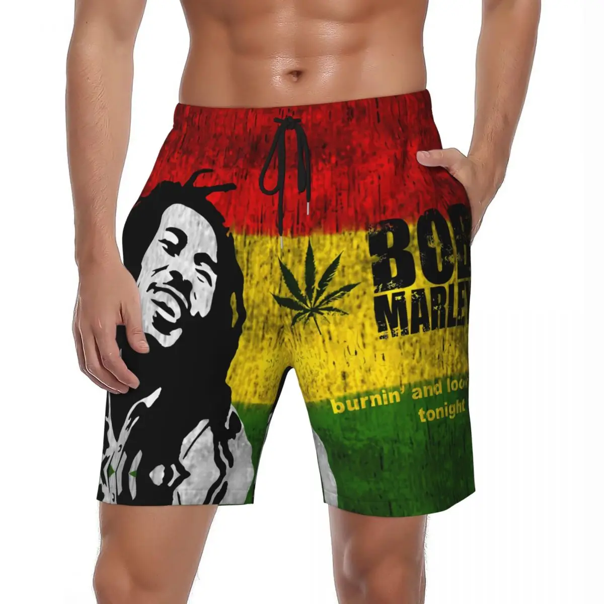 Men Gym Shorts 3D Printed B-Bobs M-Marleys Beach Trunks Cool Pattern Breathable Running Surf Trendy Large Size Board Short Pants