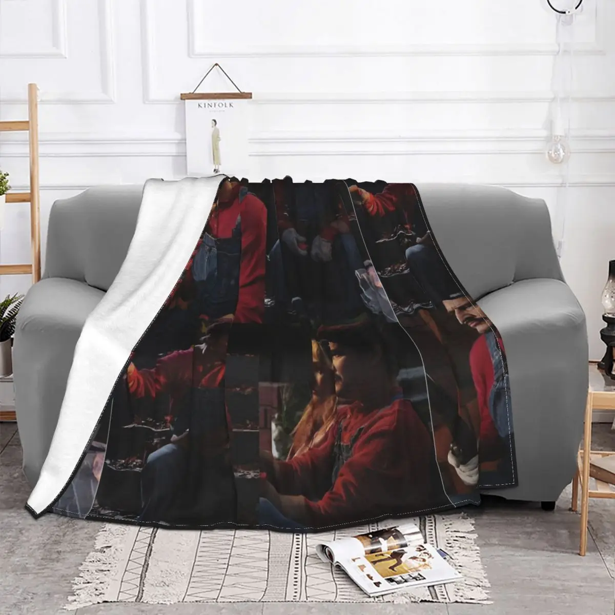 Pedro Pascal Snl Throw Blanket Meilleur acteur de groupe Flannel Super Warm Throw Blankets For Bedding Plush Thin Quilt