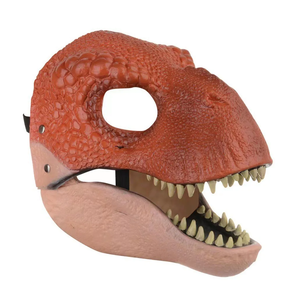 Maschera in lattice di dinosauro a bocca aperta Regalo di Natale Maschera di dinosauro Horror Dino Maschera Copricapo Adulto Bambini Festa Cosplay
