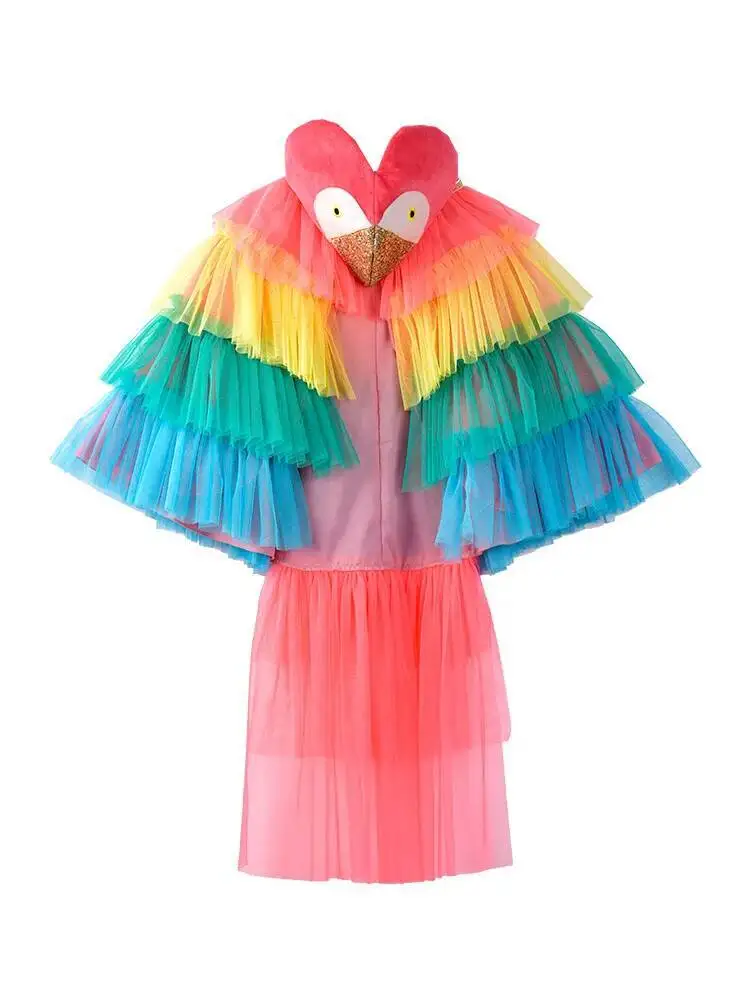 Halloween Children's Costume Cosplay Animal Parrot Performance Costume Kid Cloak Kindergarten Prom Animal Clothing