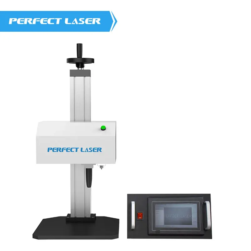 

Perfect Laser Wuhan Large Factory High Quality Desktop Handheld Pneumatic Aluminum Nameplate Dot Peen Marking Engraving Machines