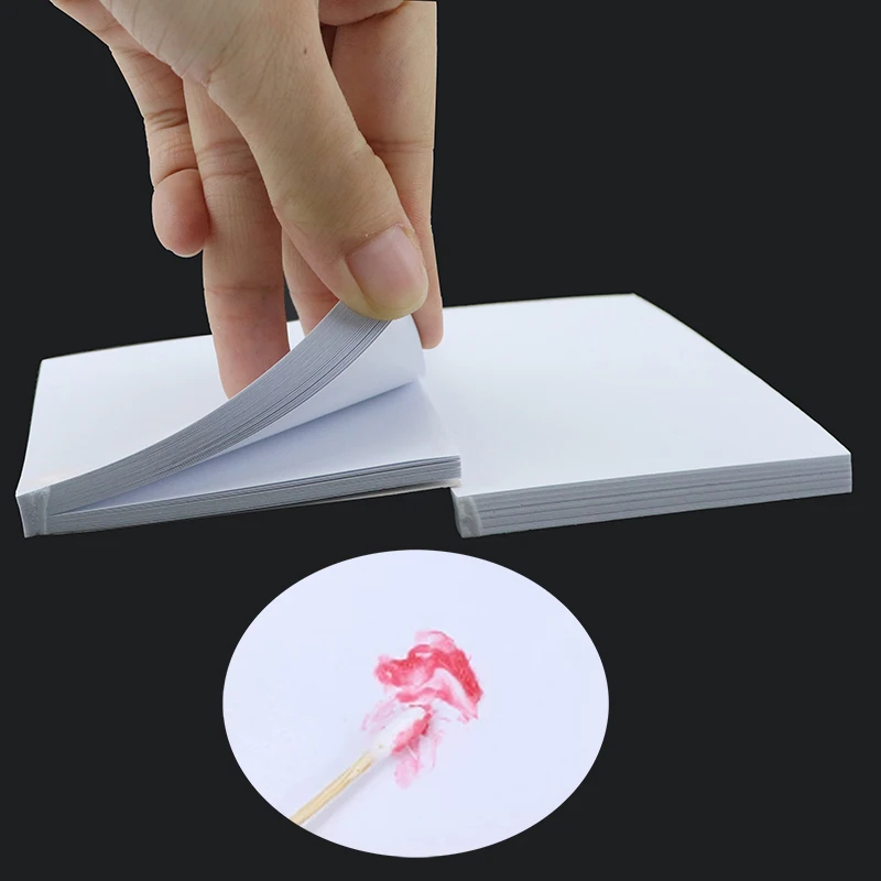 50Sheets Dental Disposable Mixing Pad Waterproof Medical Paper Dental Clean Pad Sheets Thickening White Cementing Paper