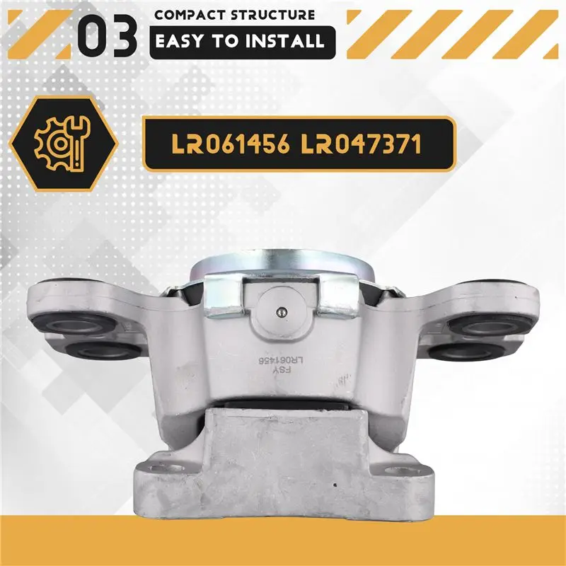 LR061456 Car Engine Mount Bracket Motor Mount For LR Discovery Sport Range Rover Evoque Jaguar E-Pace 14-23 LR047371-A67F