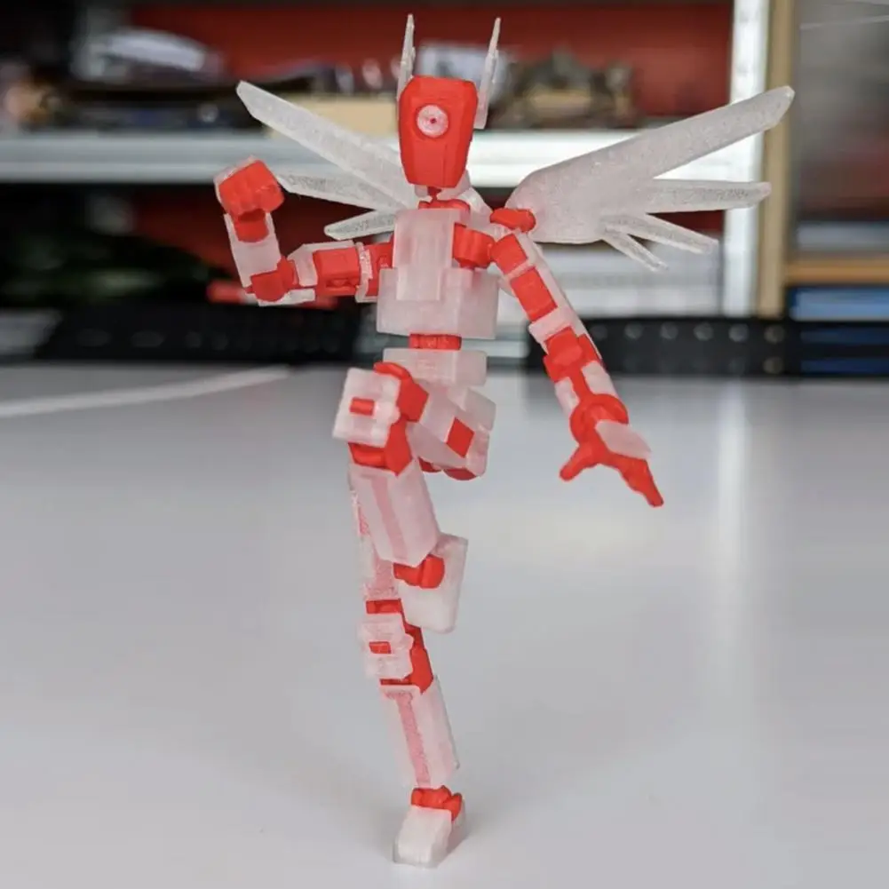 Desktop Decoration Toy Action Figure 3D Printed Multi-Jointed Robot Figure Articulated Human Model for Kids Birthday Gift