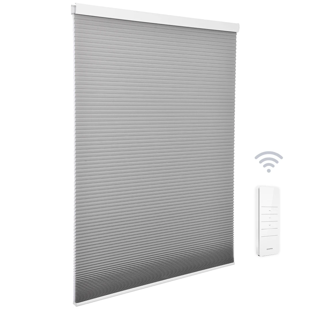 Electric Cellular Blinds Honeycomb Blind Windows Curtains Shades Remote Control Natural Light Filtering for Bedroom Living Room