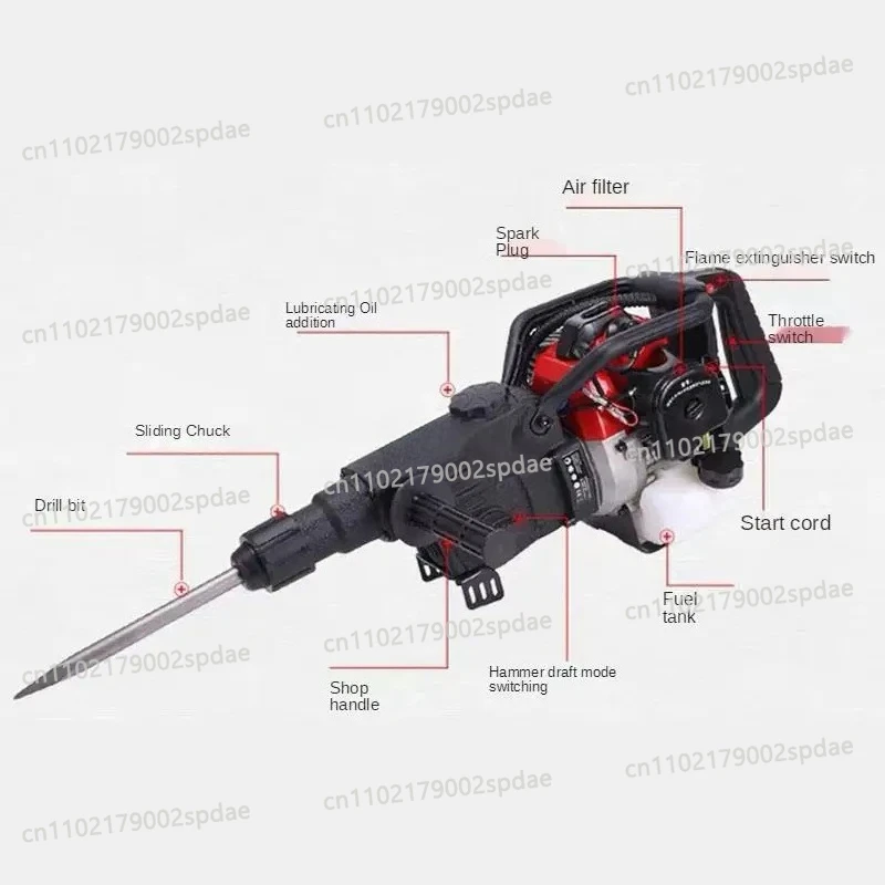 3-in-1 Multi-Function Power Tool - 1800W Impact Hammer, Electric Pick & Demolition Drill Combo