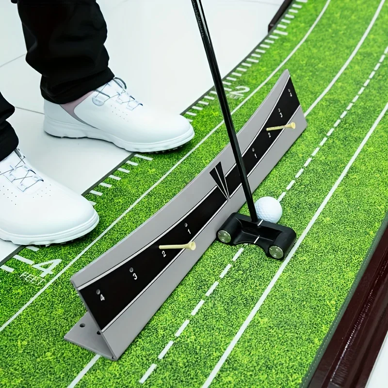 

Golf Putter Trainer-Training Putters for Perfect Putting Stroke, Balance,and Alignment with Track Calibration and Plate Exercise