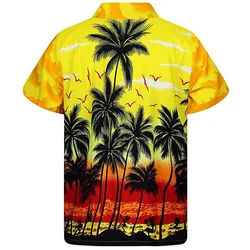 Zomer 2024 Super Travel Hawaii Beach korte mouw Shirt Mode 3D Gedrukt Heren Shirt Casual Ontwerp Losse Kraag Heren Top