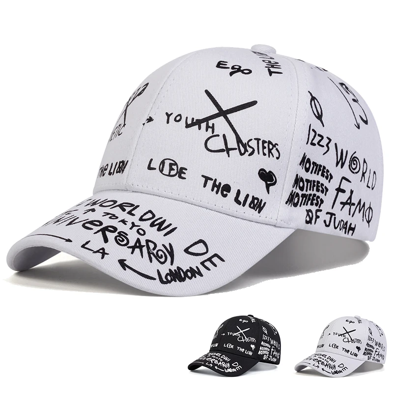 Unisex XX Graffiti Printing Baseball Caps Spring Autumn Outd