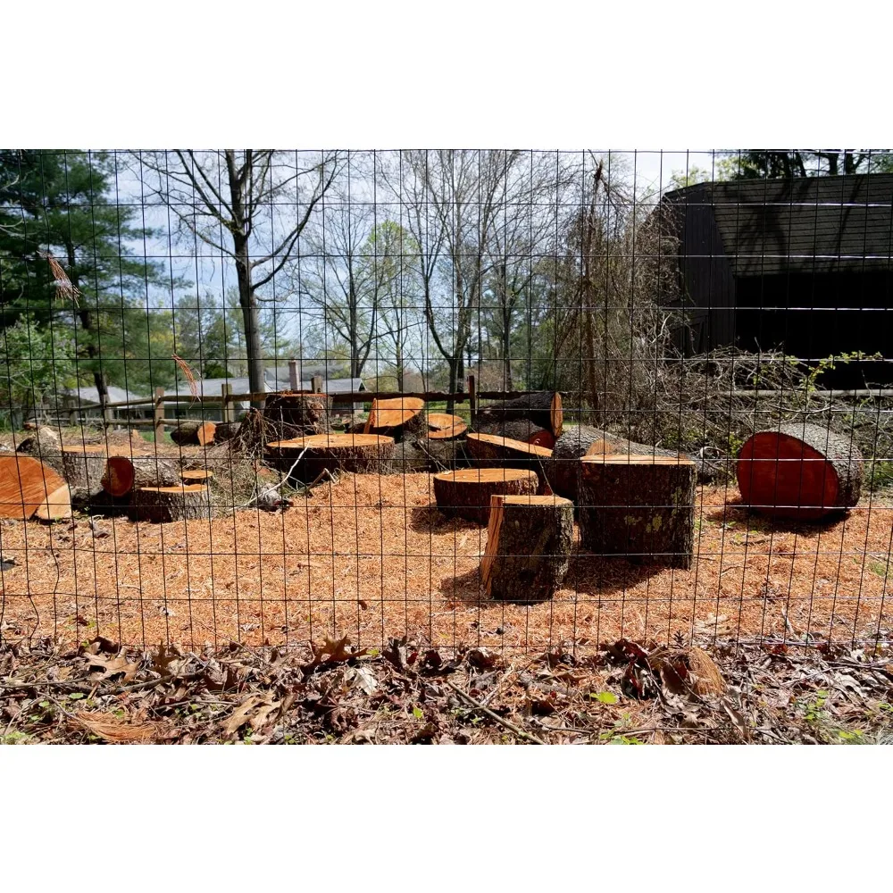 

6' x 100' PVC Coated Black Welded Wire Fence, 14 Gauge Steel, 2" x 4" Mesh for Garden Security