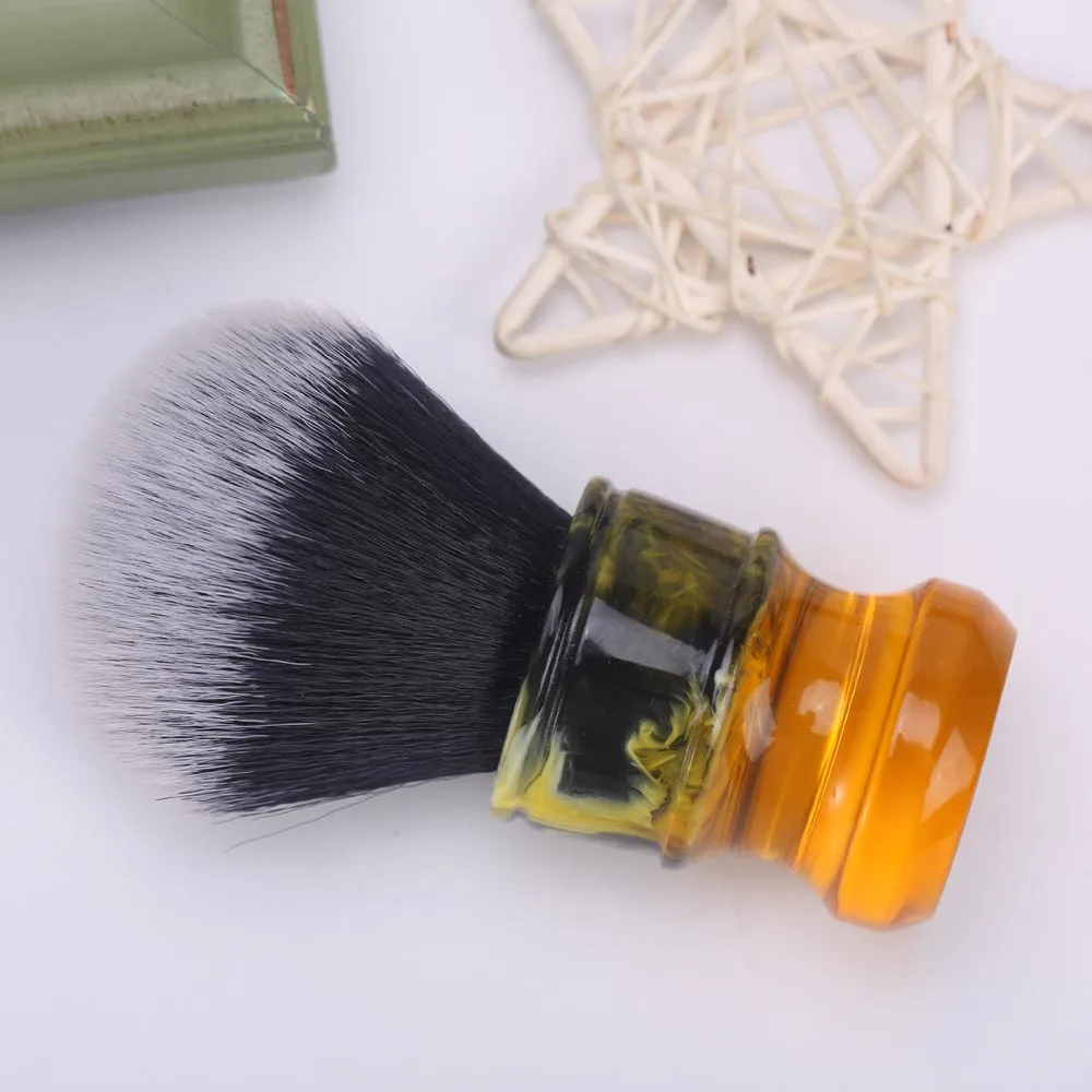 Yaqi 24MM Men Wet Shave Brushes Sagrada Familia Black/White Tuxedo Synthetic Fibre Resin Handle