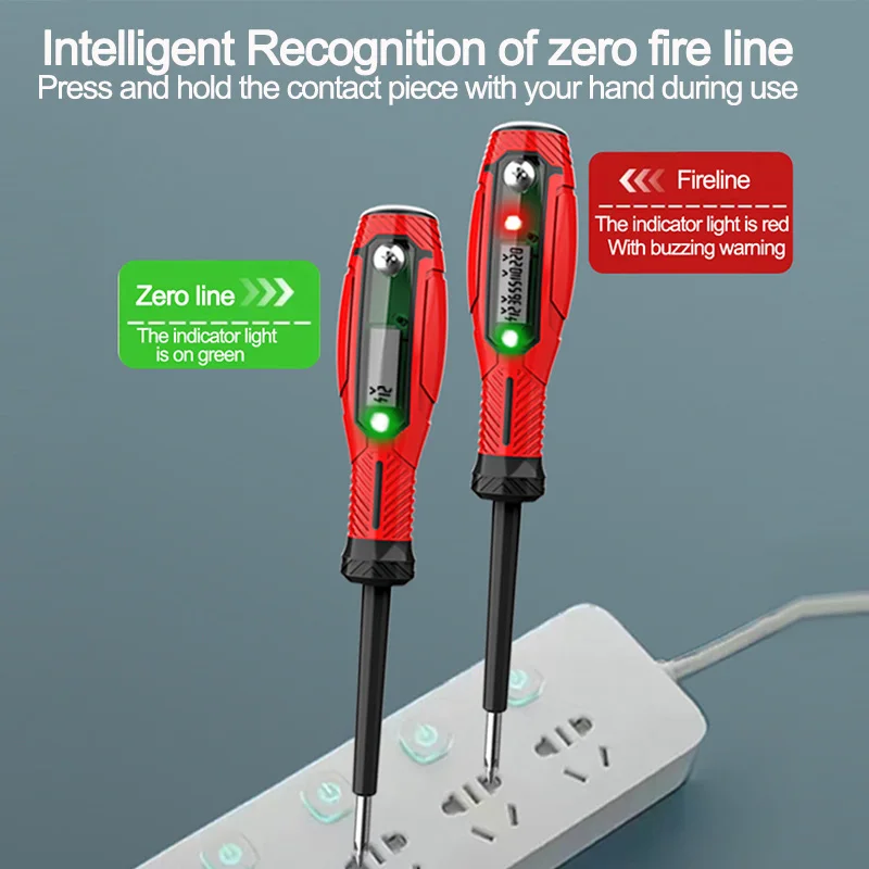 Imagem -04 - Indicador Elétrico sem Contato Tomada de Parede Detector de Tensão Sensor Testador Caneta Luz Led Lápis de Teste ac 901000v