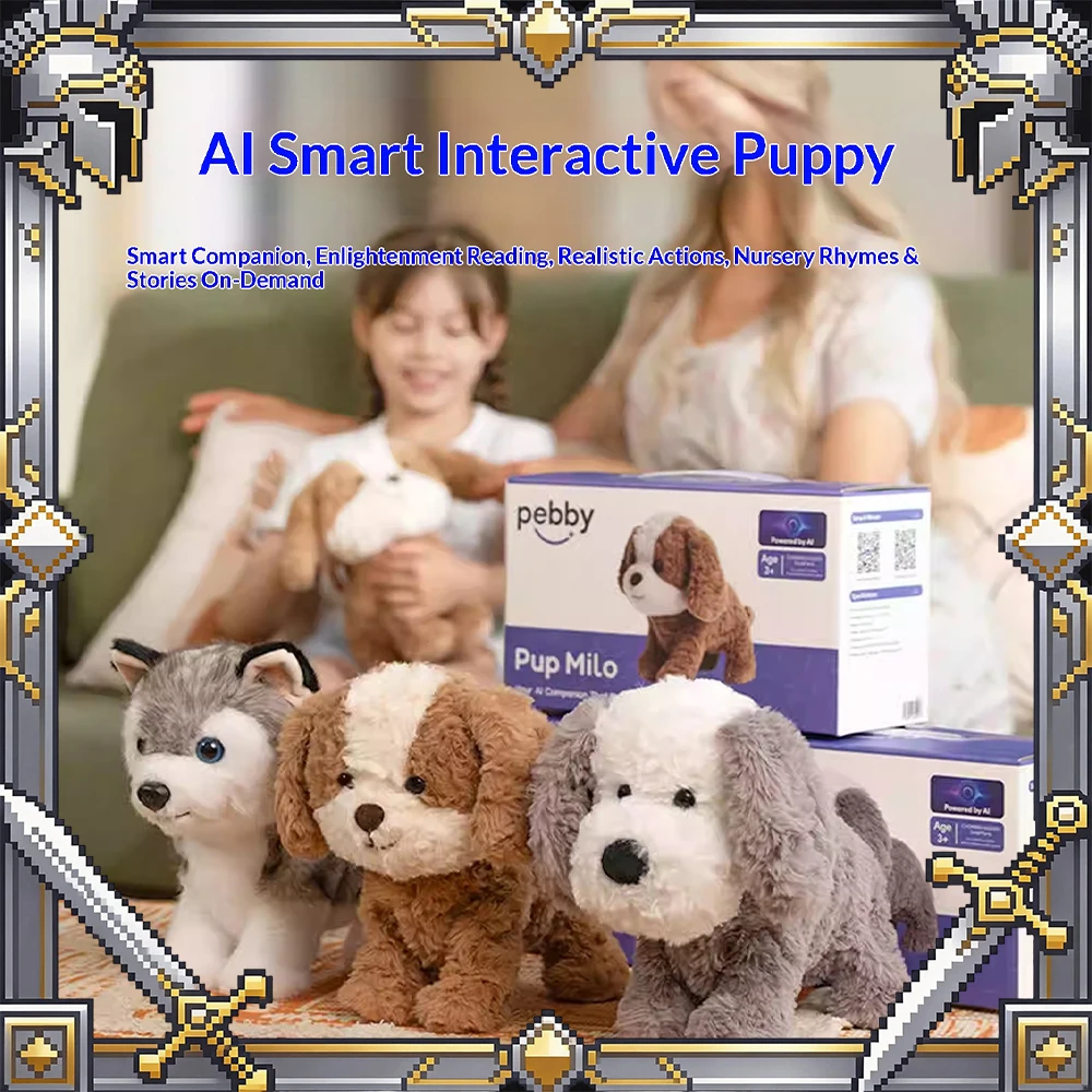 Pebby Pets Puppy AI Smart Robot Companion Think Before You Act Course Sparring Intelligent Dialogue Wireless Intelligence Gifts