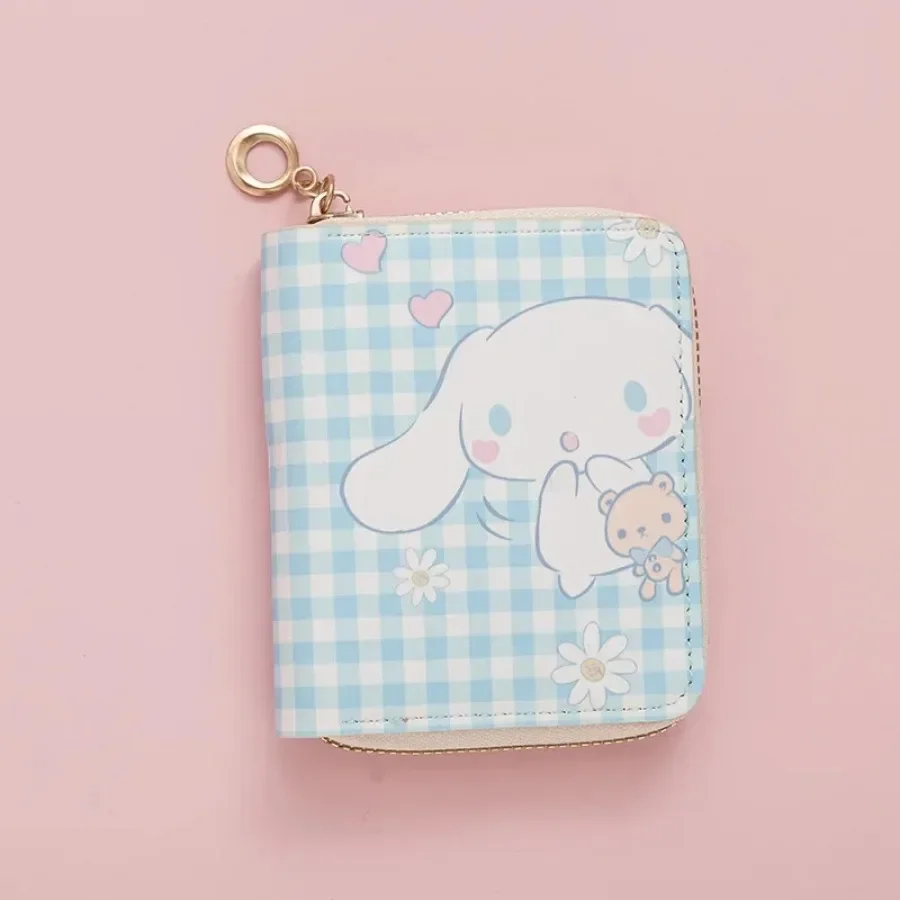 Sanrio New Cartoon Cute Short Zipper Purse Girl Student Money Clip Card Bag piccolo portamonete fresco