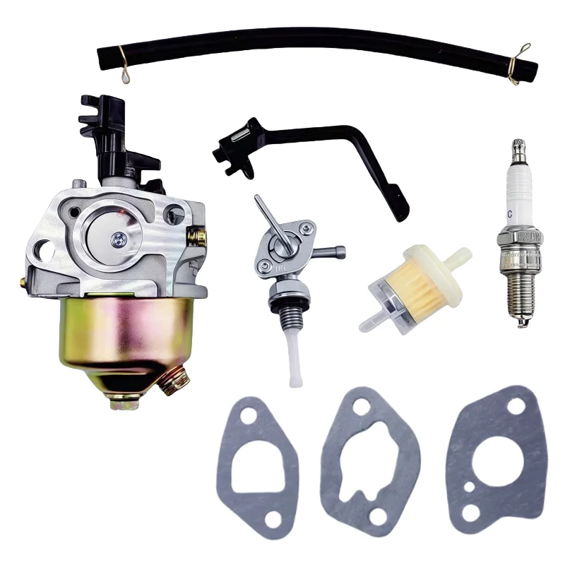 

Carburetor for Champion Power Equipment 3500 4000 Watts Gas Generator Engine Carb with Fuel Tank Shut off Valve Spark Plug kit