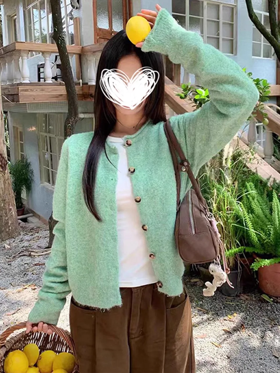 

Мягкий уютный вязаный открытый кардиган, женский длинный облегающий кардиган Sve, осенний новый универсальный повседневный свитер Jaet Top