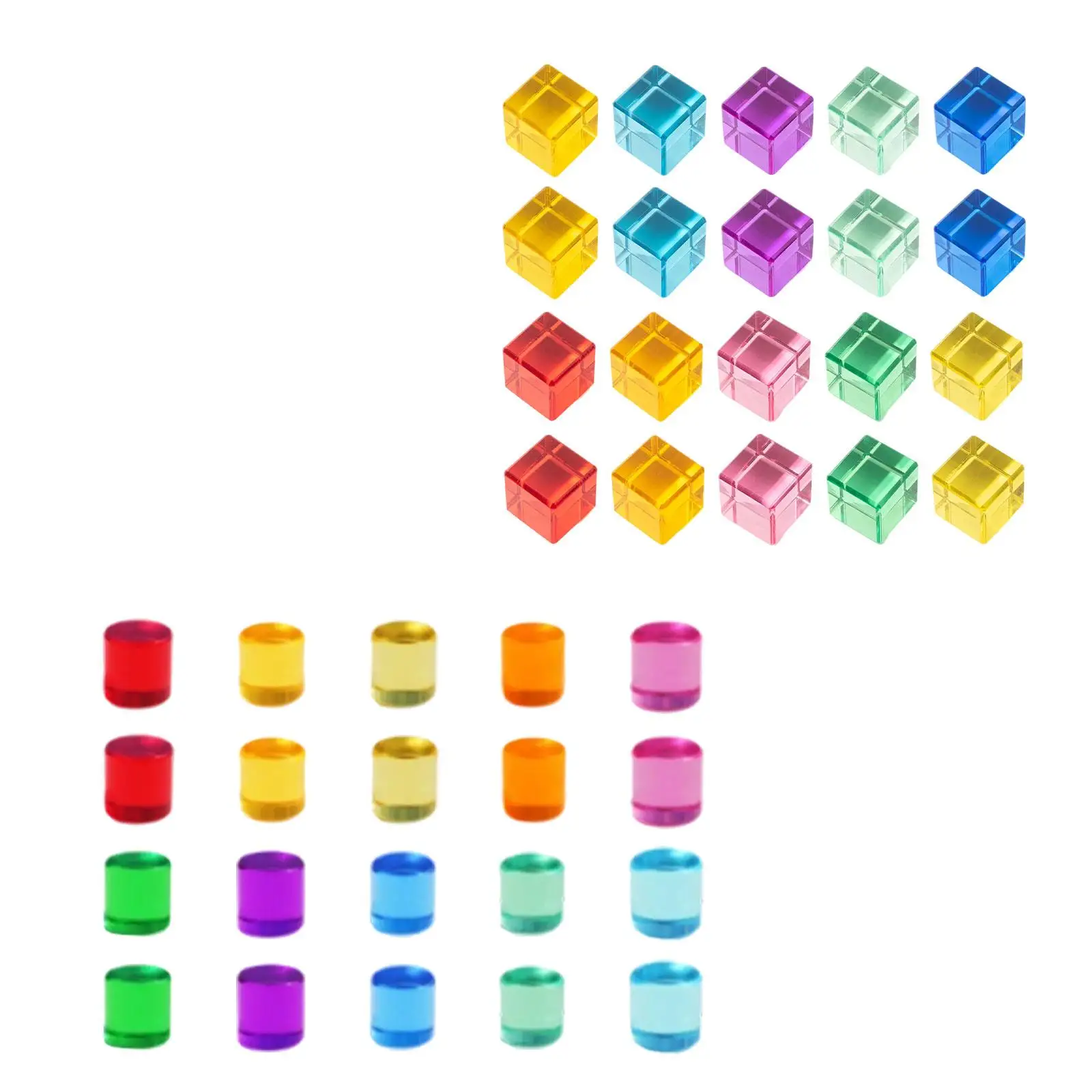 20 Pieces Acrylic Stacking Blocks Stacking Toys for Boys Girls Holiday Gifts