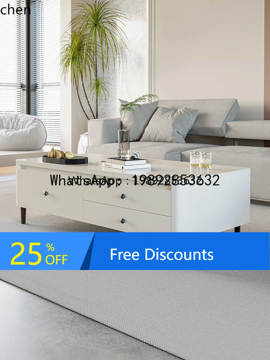 

X1 solid wood coffee table TV cabinet combination small apartment coffee table table room decoration accessories