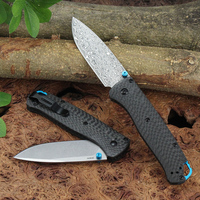 BM 535 Folding Tactical Knife Damascus Steel Blade Bugout Knife Carbon Fiber Handle Pocket Outdoor Camping Self-defense Knives
