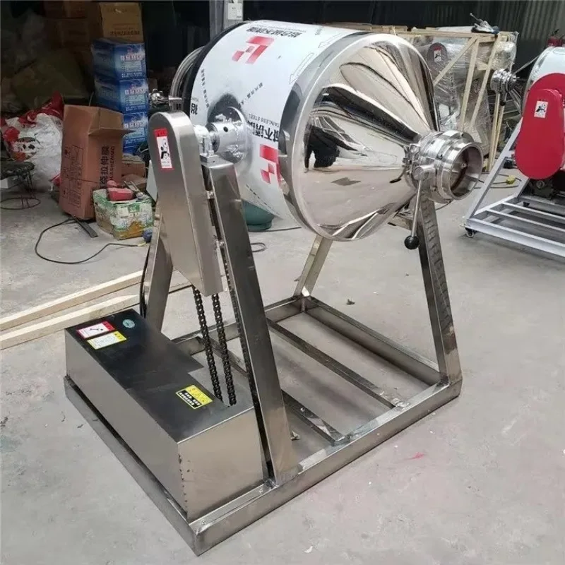 Food Grade Flip Stirring Sugar Mixing Machine Small Scale Rotating Drum Mixer 35kg 50kg 100kg Drum Tumbler Mixer for Sale
