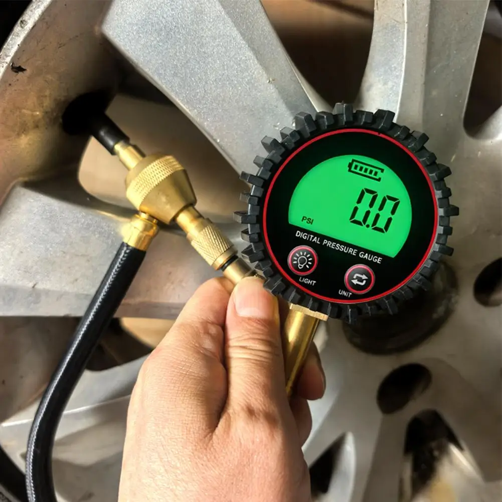 Digital Tire Pressure Gauge 3-255PSI Backlight LCD Display Quick Pressure Measurement Tool For Trucks Bikes Car Gadgets
