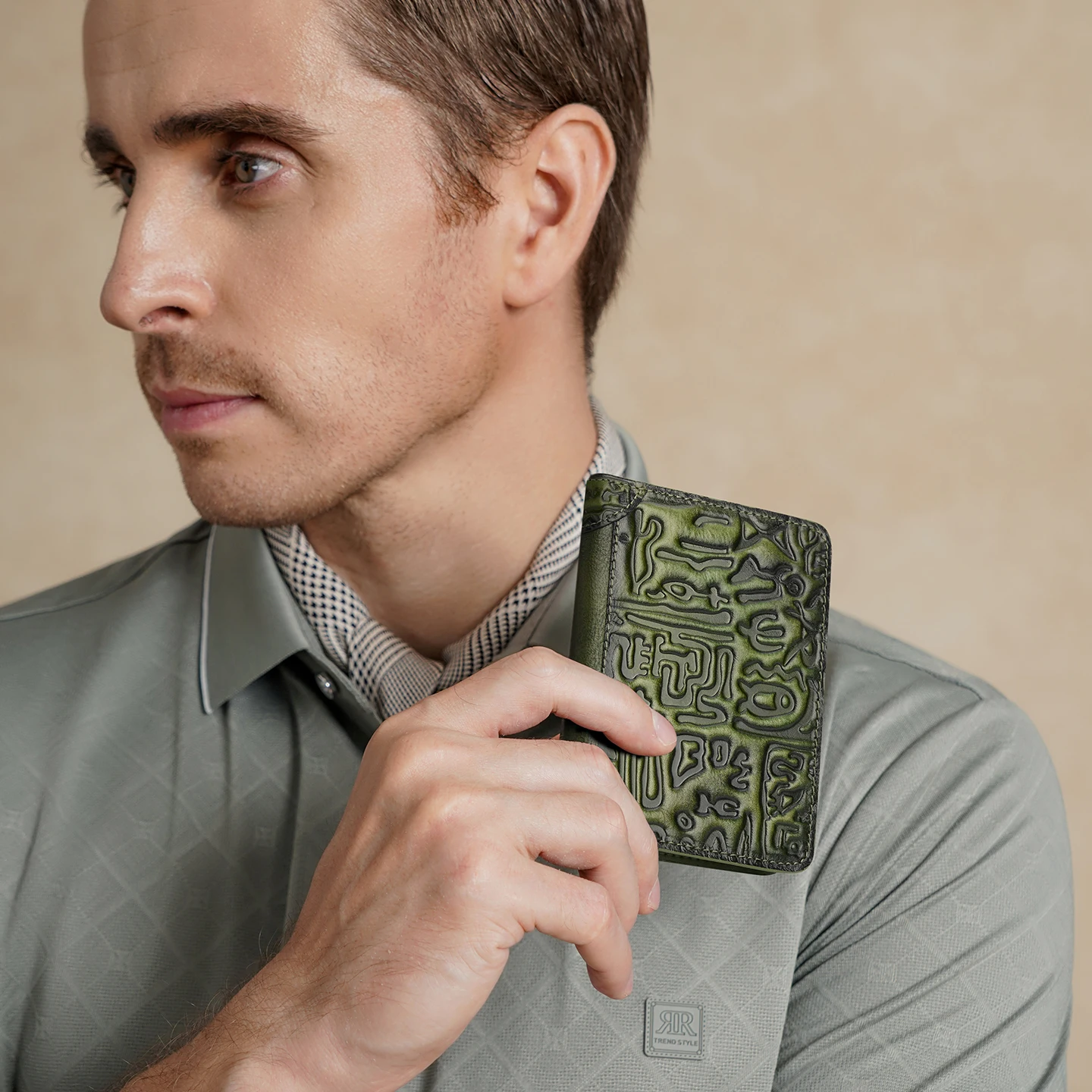 

Fashionable personalized wallet, leather short card holder, multifunctional card bag