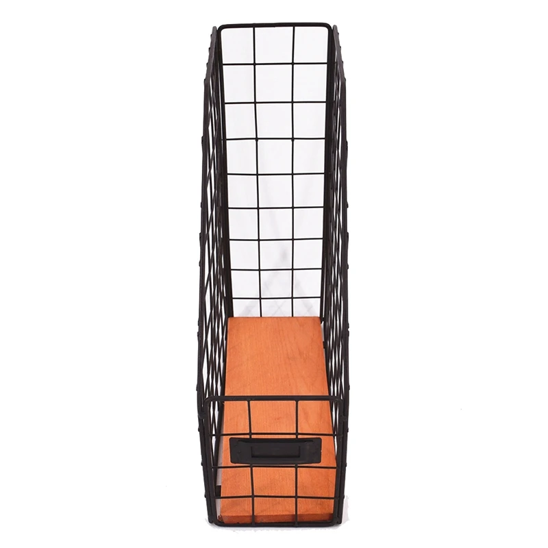 Multifunctional Office Desktop Oblique File Storage Rack Wrought Iron Letter Storage