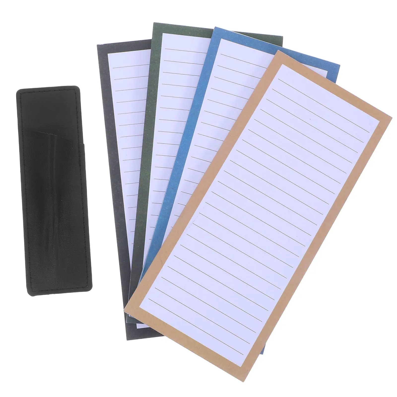 1Set Magnetic Memo Pad with Pen Holder Fridge Magnetic Grocery Shopping Note Pad Paper Organizer for Kitchen Office