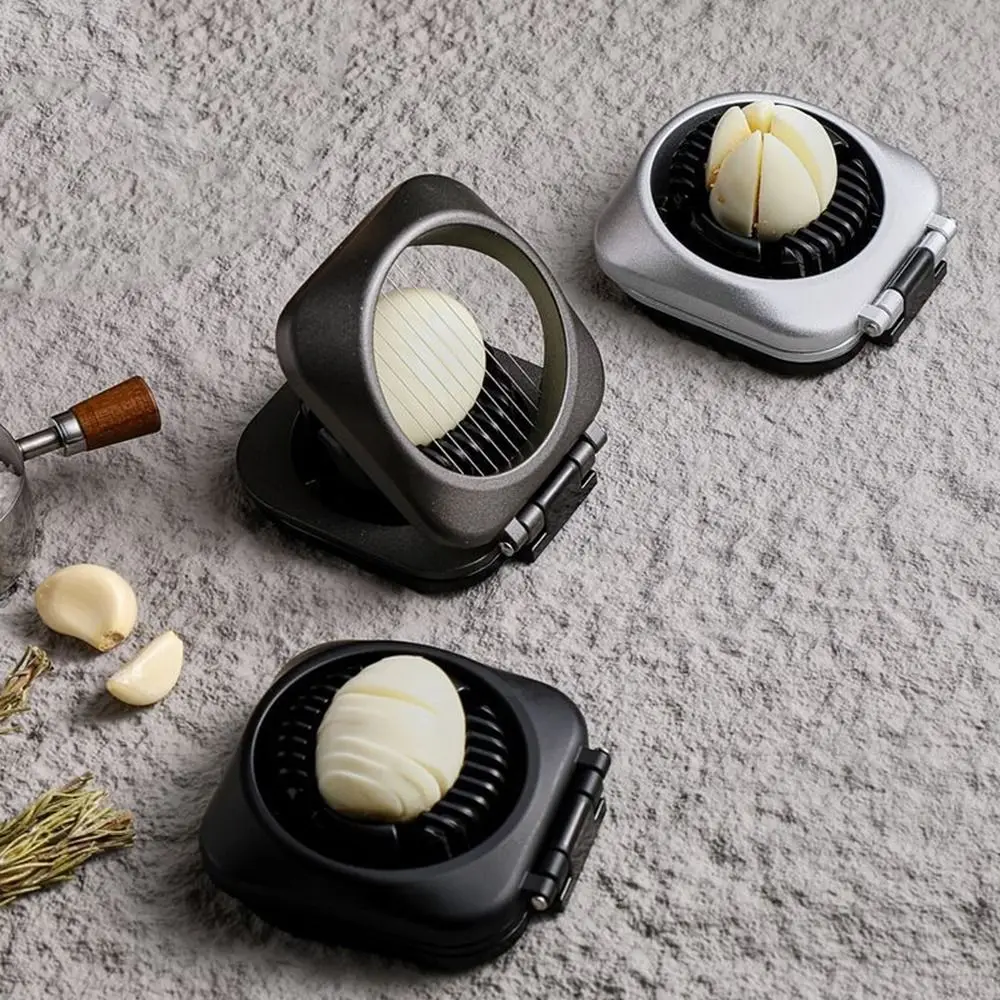

Aluminum Alloy 2 In 1 Egg Slicer Portable Labor-saving Egg Split Slicer with Stainless Steel Wires Eggs Divider Splitter