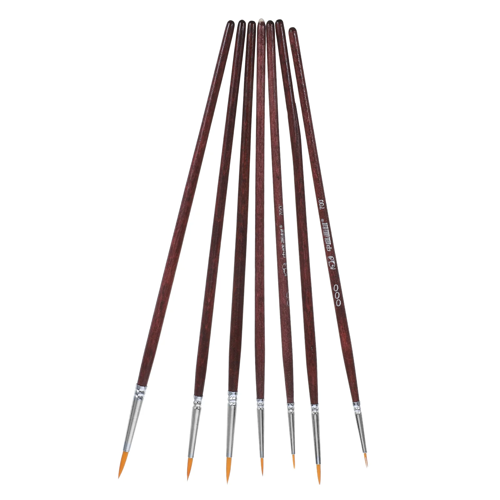 

7pcs Oil Painting Brushes Fine Line Detail Craft Tools Nylon Bristles Smooth Strokes Versatile Application Multiple Sizes