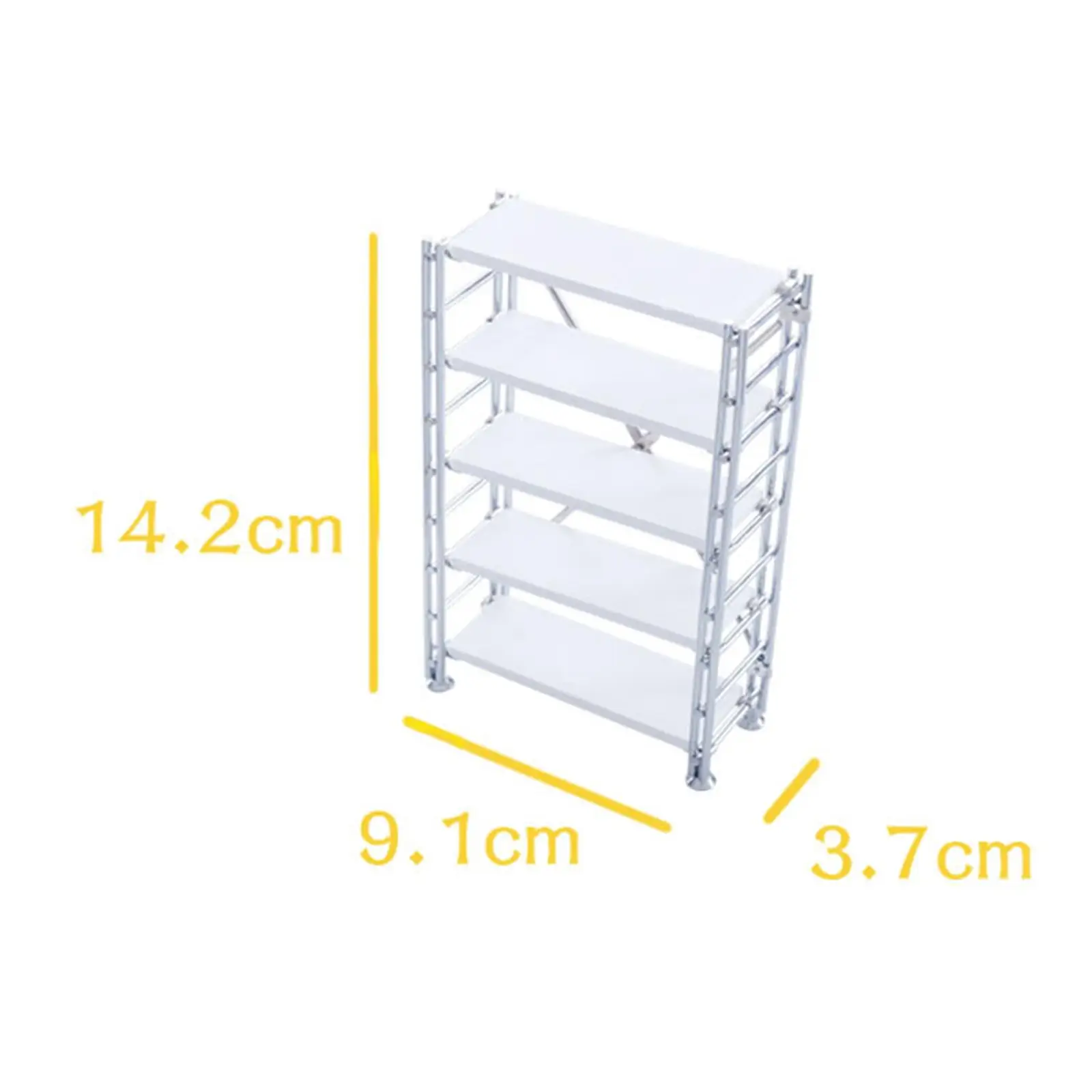 Dollhouse 5 Tier Bookcase Desktop Decor Storage Shelf Dollhouse Plant Stand 1:12