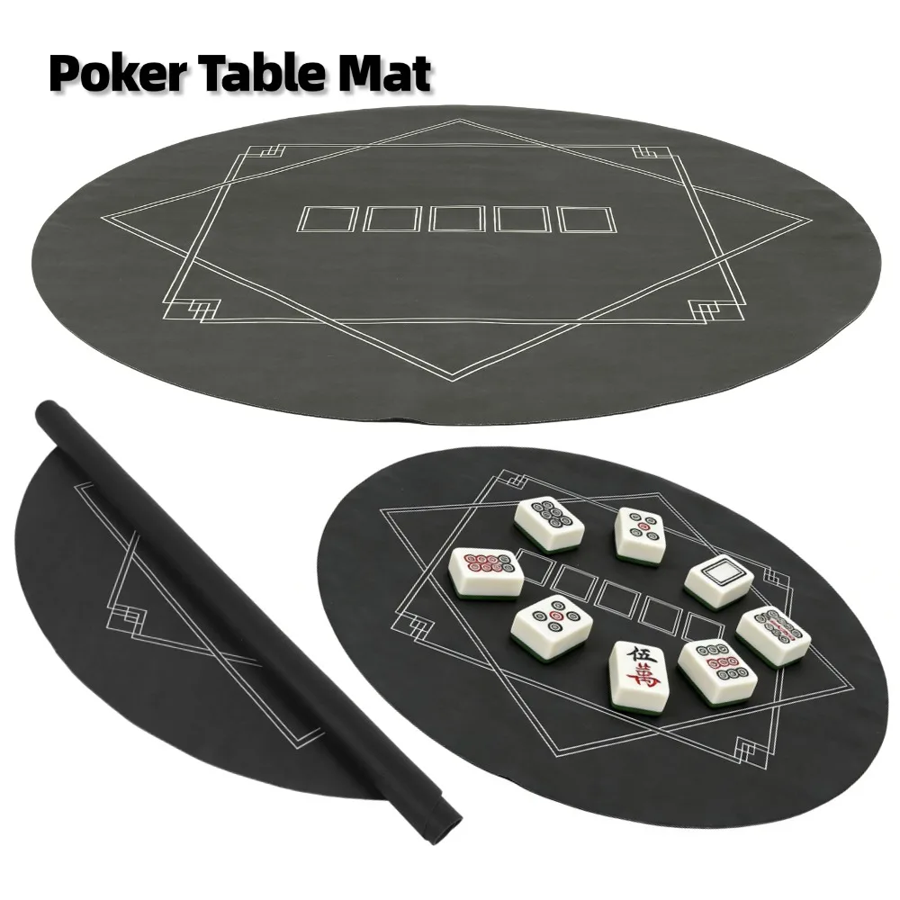 

120*120cm Folding Poker Mat Waterproof Texas Rubber Mat Poker Topper for Tables Game Accessories Portable Poker Table Top Layout