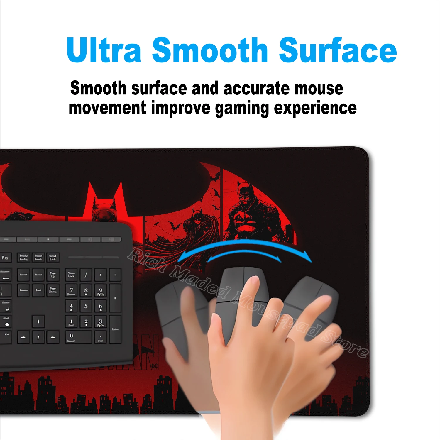 Office Laptop Table Mat B-batman Anime Large Deskmat XXL Playmat Decort Carpet Gamer Extended Mouse Pad Computer Accessories Rug