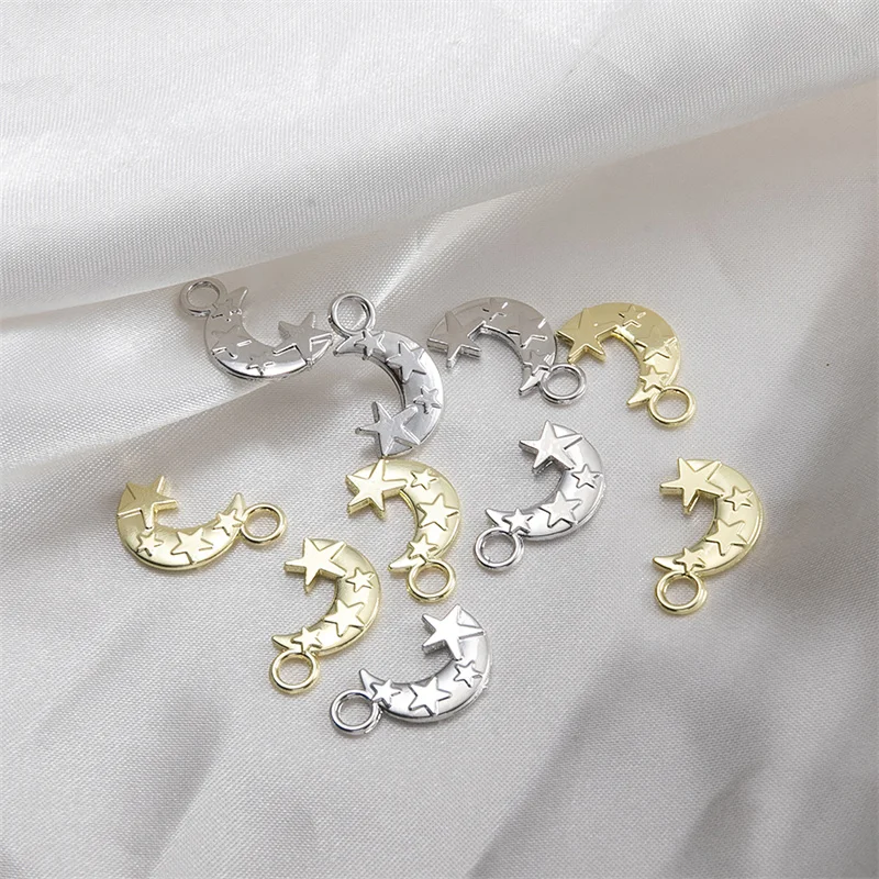 10 חתיכות חצי הירח הקטן כוכב קשת תליון עבור נשים תליונים ליצירת תכשיטים בעצמך