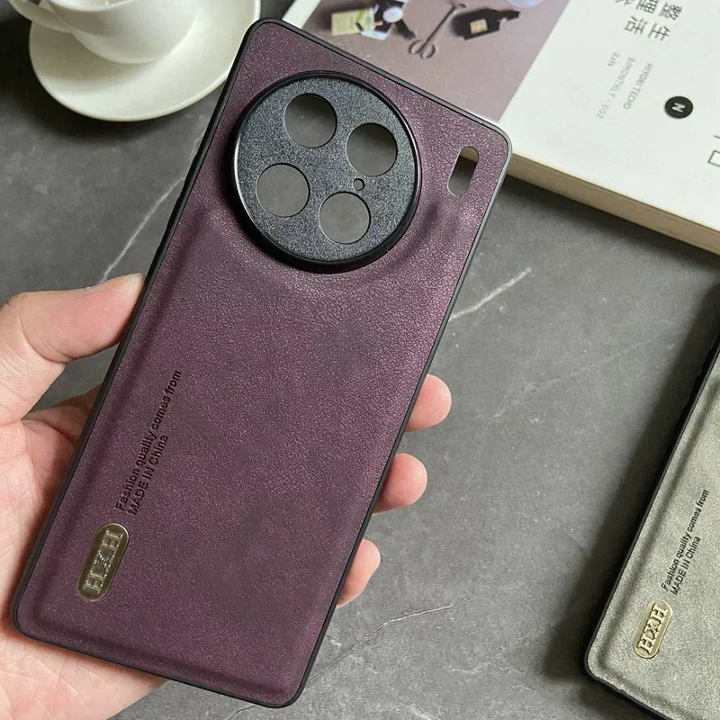 Magnetic for Vivo X100 X90S X90 Pro Plus Y78 S17 S16 V27 IQOO 12 Z8 Neo Case Leather Matte Soft Full Camera Protect Cover Shell