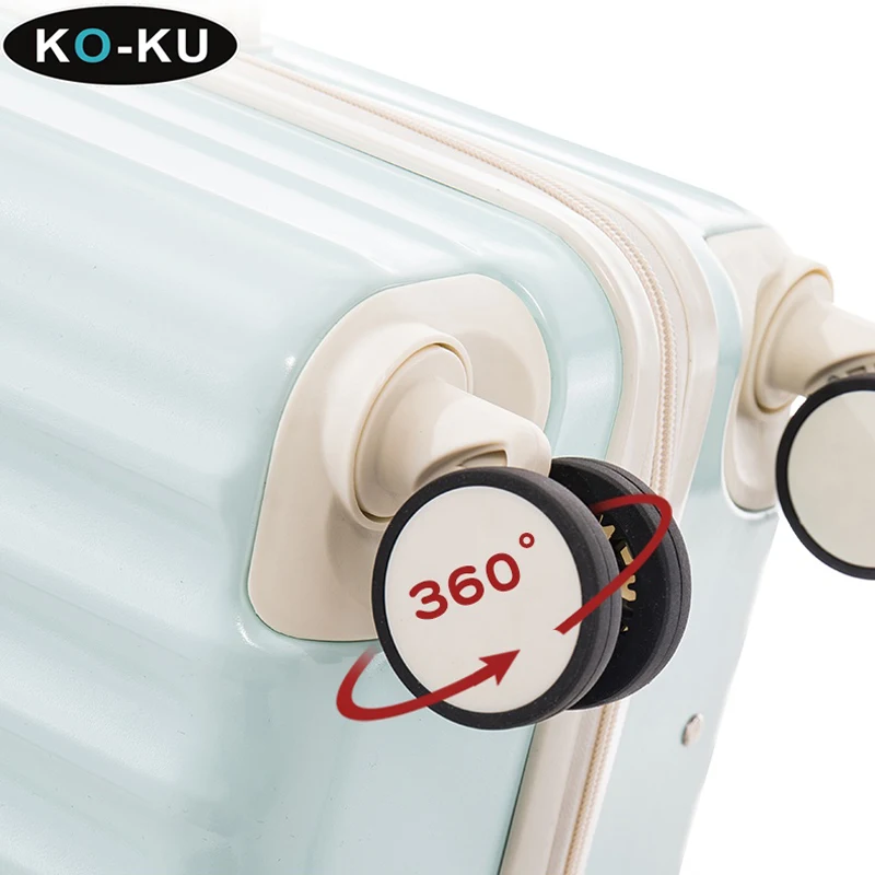 KO-KU Combination Suitcase Fresh 20\'\' Boarding Box 22/24/26 Inch Mute Universal Wheel Trolley Case Student Suitcase Set