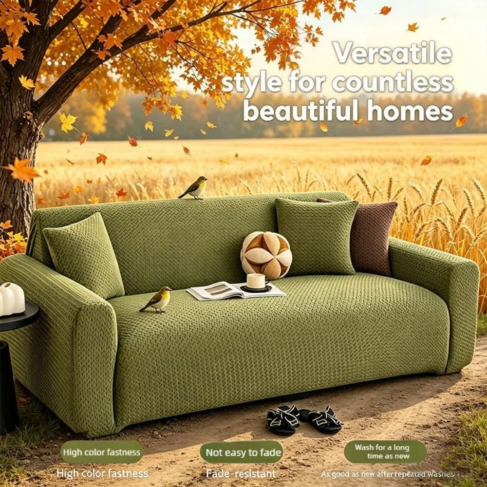 

Elastic Sofa Cover for Living Room Home Jacquard Stretch Slipcovers Couch Covers 1/2/3/4/5 Seater Free Shopping funda sofá 쇼파 커버