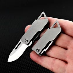 Outdoor Mini Portable Stainless Steel Forming Knife Camping Self Defense Emergency Survival Knife EDC Folding Portable Keyknife