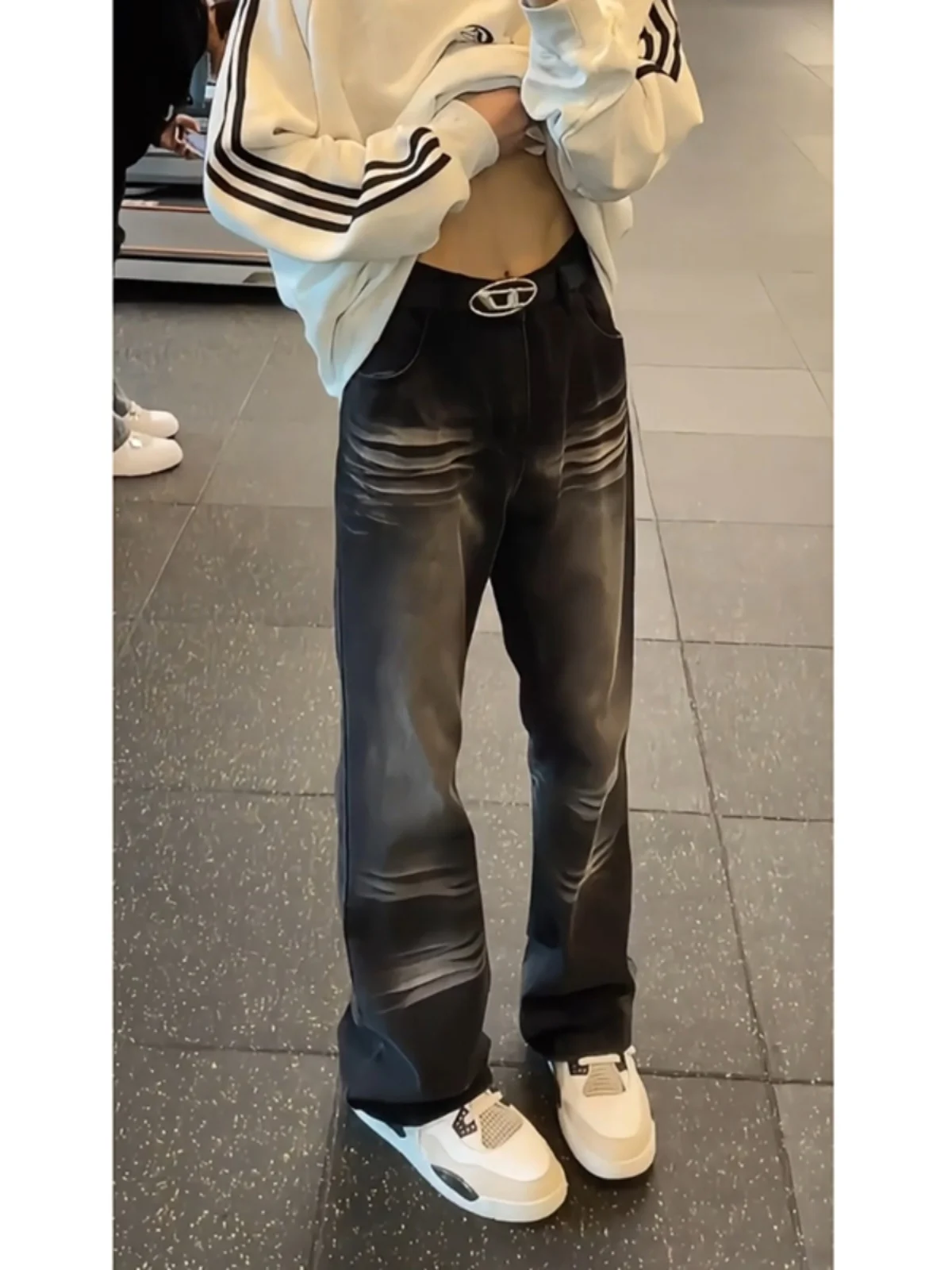 

Bla Waed Denim Jeans Men's Spring Autumn Sle Cleanfit American High Street Straight Leg Pants OOTD Matching Pants