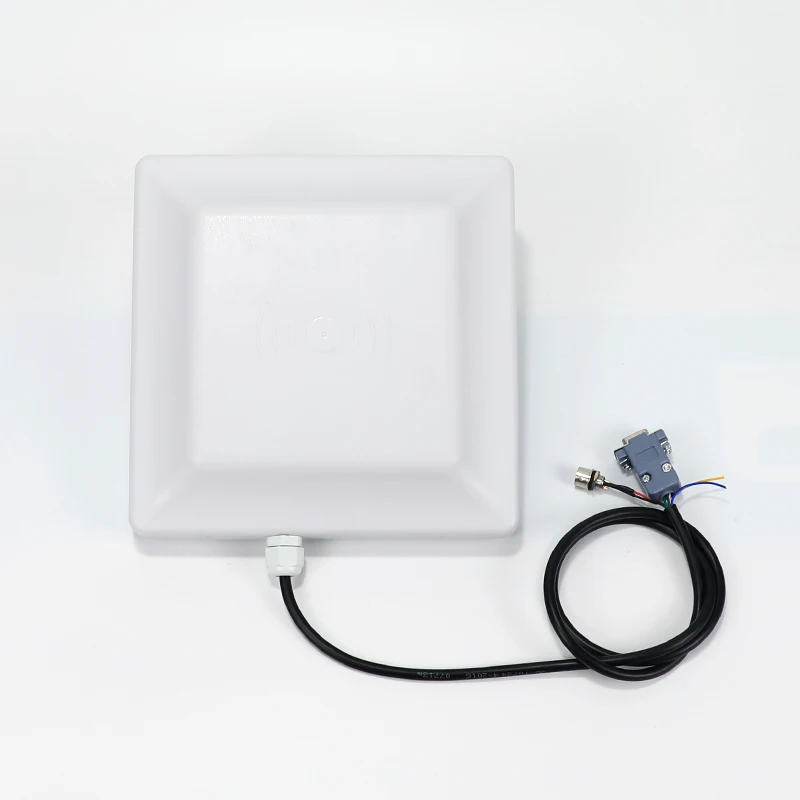 Leitor de longo alcance 7dBi UHF RFID ISO18000-6C RS232 ou USB UHF RFID Leitor integrado para gerenciamento de armazém
