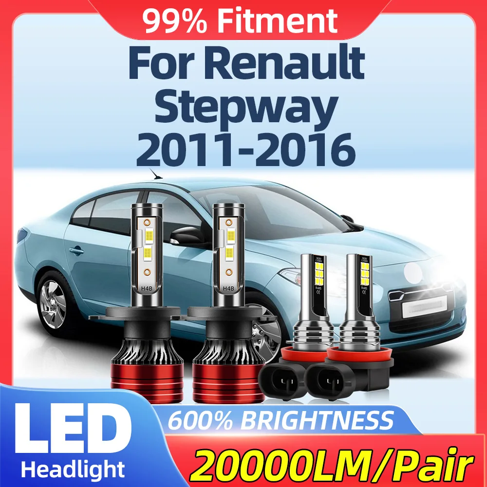 

LED Headlight Bulbs 40000LM Turbo Car Lights 12V CSP Fog Lamp 6000K White For Renault Stepway 2011 2012 2013 2014 2015 2016