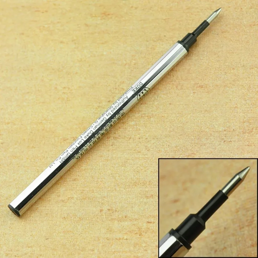 For Duke Wholesale 5 PCS 15 PCS Rollerball Pen High Grade Black Ink Refills 0.7mm Push Type Length 110 Mm