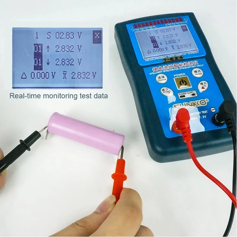 

T-624 Battery Pack Tester 24 Channel 1mV High Precision Voltage Meter Difference/Average Value Analysis for EV/Storage Batteries